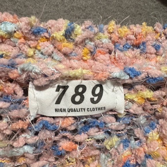 Colorful Women's Crew Neck Sweater - Picture 3 of 4